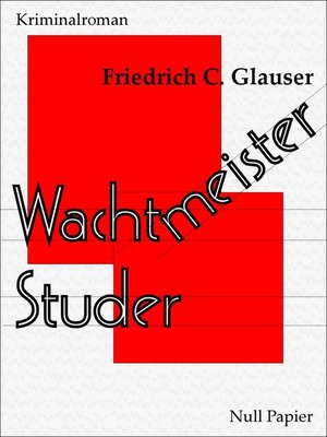 cover image of Wachtmeister Studer